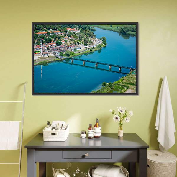 Scenic View From The Fortress Of Rosafa Canvas Wall Art-1 Piece-Floating Frame-24" x 16"-Tiaracle