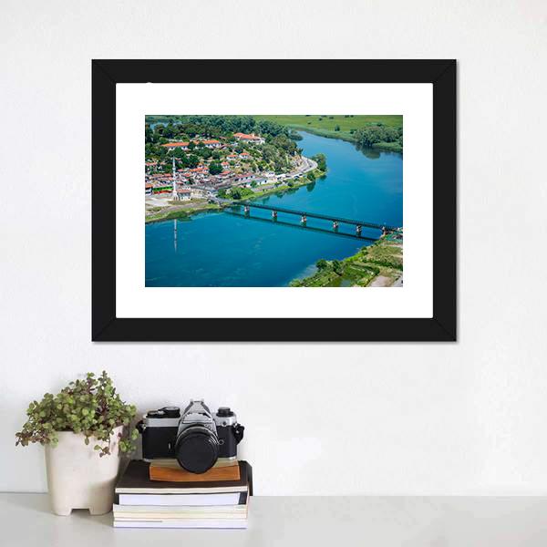 Scenic View From The Fortress Of Rosafa Canvas Wall Art-1 Piece-Framed Print-20" x 16"-Tiaracle