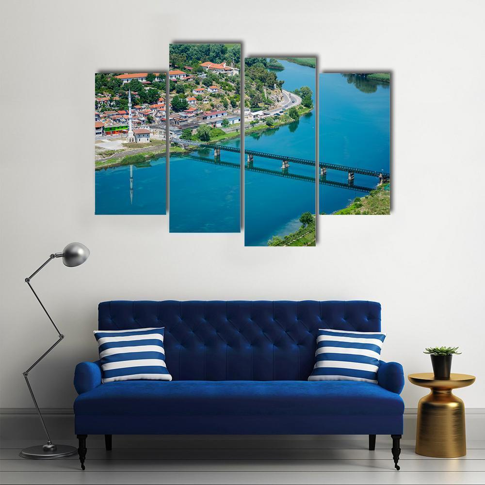 Scenic View From The Fortress Of Rosafa Canvas Wall Art-4 Pop-Gallery Wrap-50" x 32"-Tiaracle