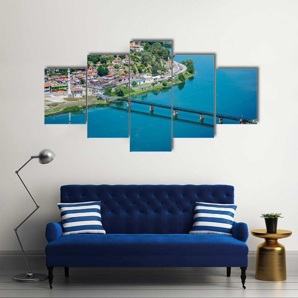 Scenic View From The Fortress Of Rosafa Canvas Wall Art-5 Star-Gallery Wrap-62" x 32"-Tiaracle