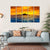 Scenic View Of Island During Sunset Canvas Wall Art-5 Horizontal-Gallery Wrap-22" x 12"-Tiaracle