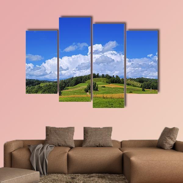 Scenic View Of Suwalszczyzna In Poland Canvas Wall Art-4 Pop-Gallery Wrap-50" x 32"-Tiaracle