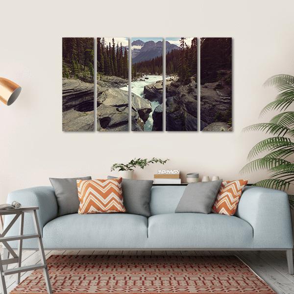 Scenic Views Of Athabasca River Canvas Wall Art-5 Horizontal-Gallery Wrap-22" x 12"-Tiaracle