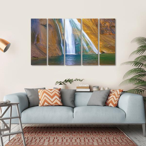 Lower Calf Creek Falls Canvas Wall Art-5 Horizontal-Gallery Wrap-22" x 12"-Tiaracle