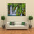 Scenic Waterfall In The Forest Canvas Wall Art-4 Pop-Gallery Wrap-50" x 32"-Tiaracle