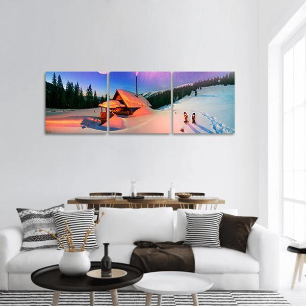 Scenic Wild Carpathian In Montenegro Panoramic Canvas Wall Art-3 Piece-25" x 08"-Tiaracle