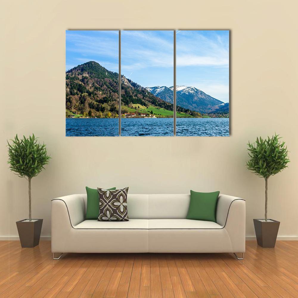 Schliersee Lake In Bavaria Canvas Wall Art-3 Horizontal-Gallery Wrap-37" x 24"-Tiaracle