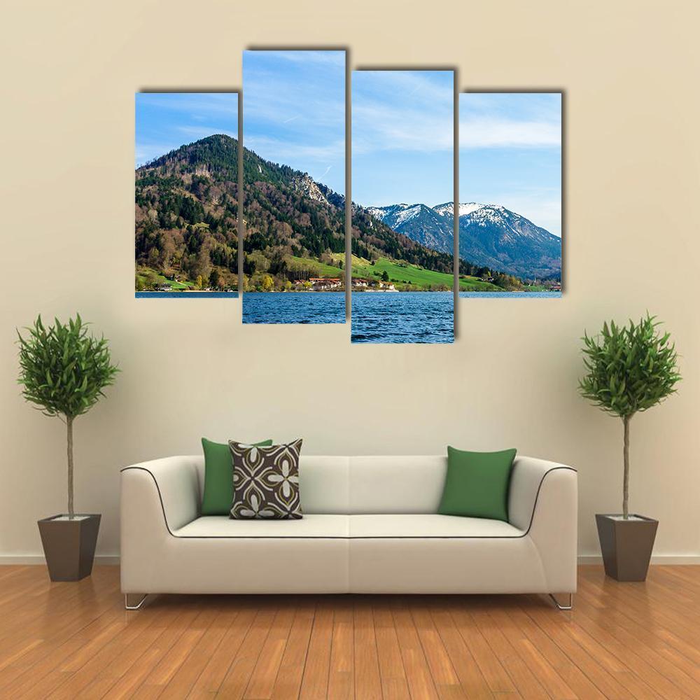 Schliersee Lake In Bavaria Canvas Wall Art-4 Pop-Gallery Wrap-50" x 32"-Tiaracle
