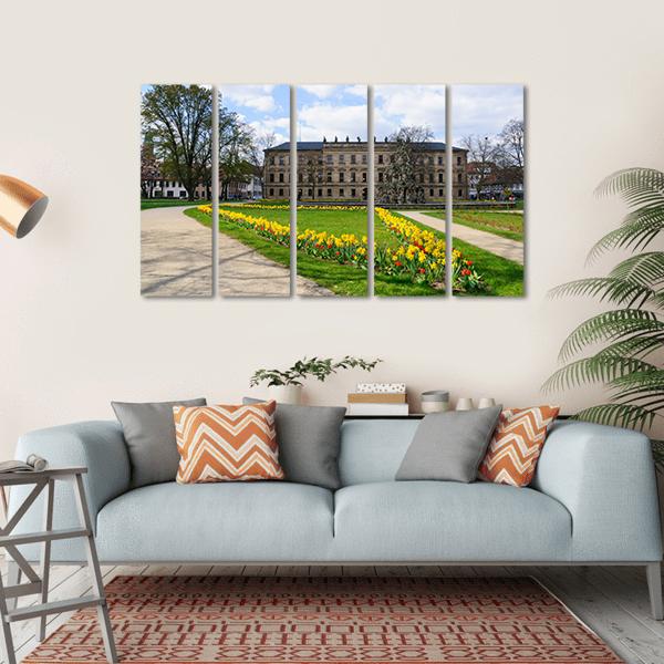 Schloss Garten In Spring In Erlangen Canvas Wall Art-5 Horizontal-Gallery Wrap-22" x 12"-Tiaracle