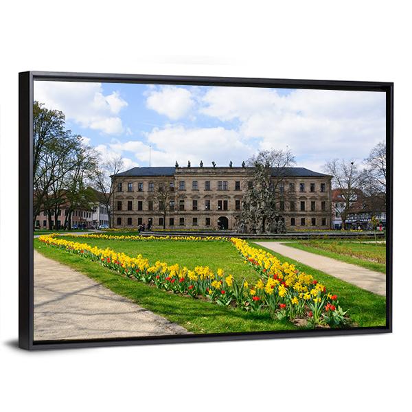 Schloss Garten In Spring In Erlangen Canvas Wall Art-3 Horizontal-Gallery Wrap-25" x 16"-Tiaracle