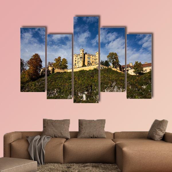 Hohenschwangau Castle Canvas Wall Art-5 Pop-Gallery Wrap-47" x 32"-Tiaracle
