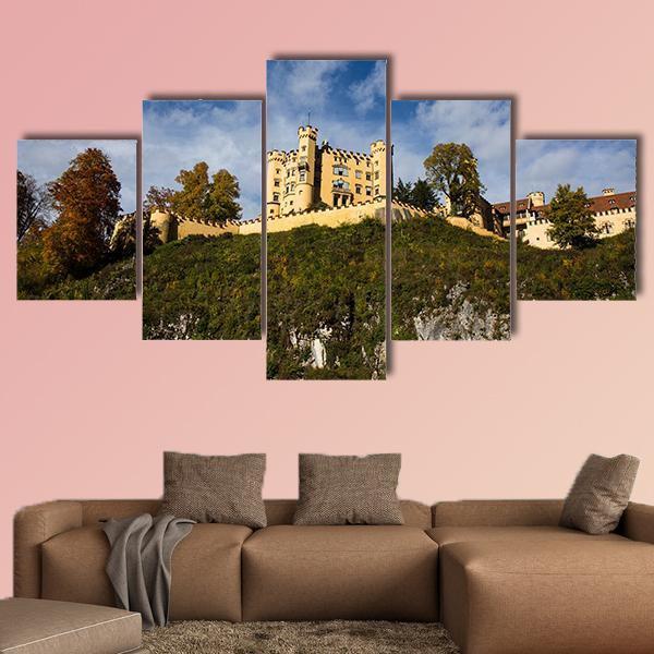 Hohenschwangau Castle Canvas Wall Art-5 Star-Gallery Wrap-62" x 32"-Tiaracle