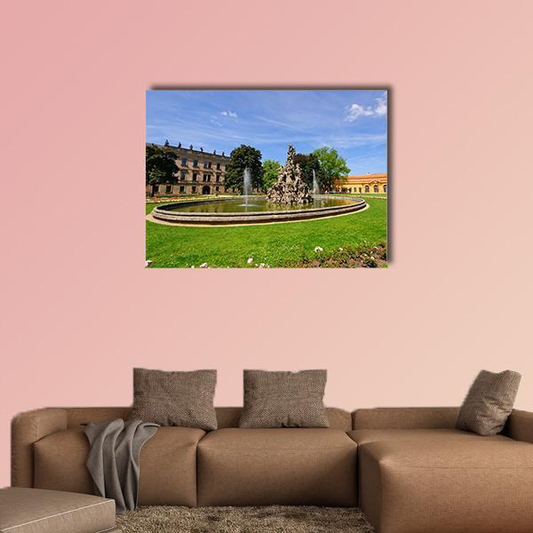 Schlossgarten in Summer In Erlangen Germany Canvas Wall Art-5 Pop-Gallery Wrap-47" x 32"-Tiaracle