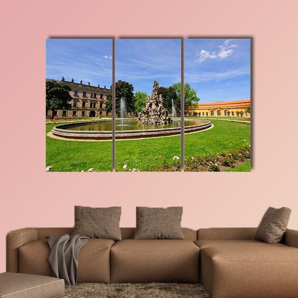 Schlossgarten in Summer In Erlangen Germany Canvas Wall Art-3 Horizontal-Gallery Wrap-25" x 16"-Tiaracle