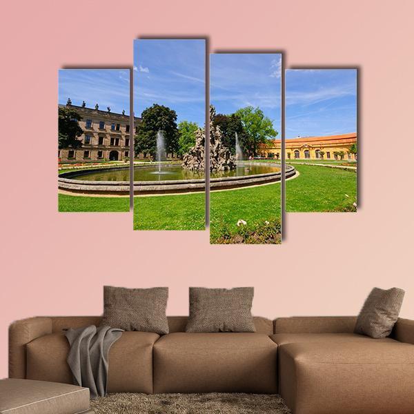 Schlossgarten in Summer In Erlangen Germany Canvas Wall Art-4 Pop-Gallery Wrap-50" x 32"-Tiaracle