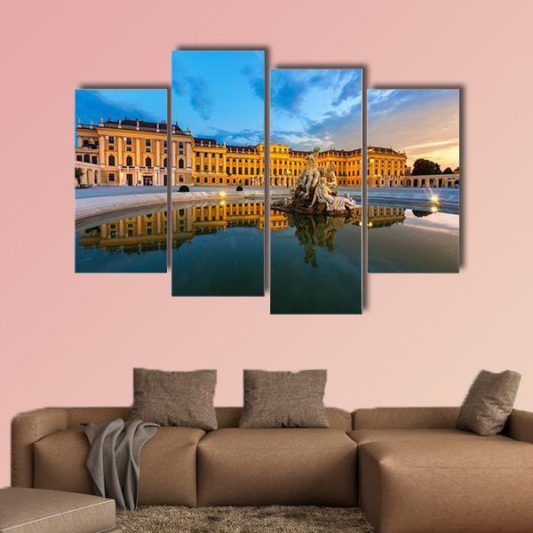 Schonbrunn Palace In Vienna Austria Canvas Wall Art-4 Pop-Gallery Wrap-50" x 32"-Tiaracle