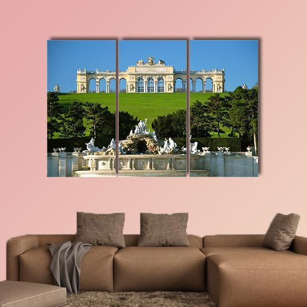 Schonbrunn Park In Vienna Canvas Wall Art-3 Horizontal-Gallery Wrap-25" x 16"-Tiaracle