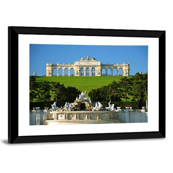 Schonbrunn Park In Vienna Canvas Wall Art-3 Horizontal-Gallery Wrap-25" x 16"-Tiaracle