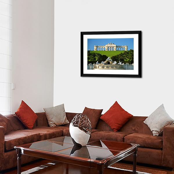 Schonbrunn Park In Vienna Canvas Wall Art-3 Horizontal-Gallery Wrap-25" x 16"-Tiaracle