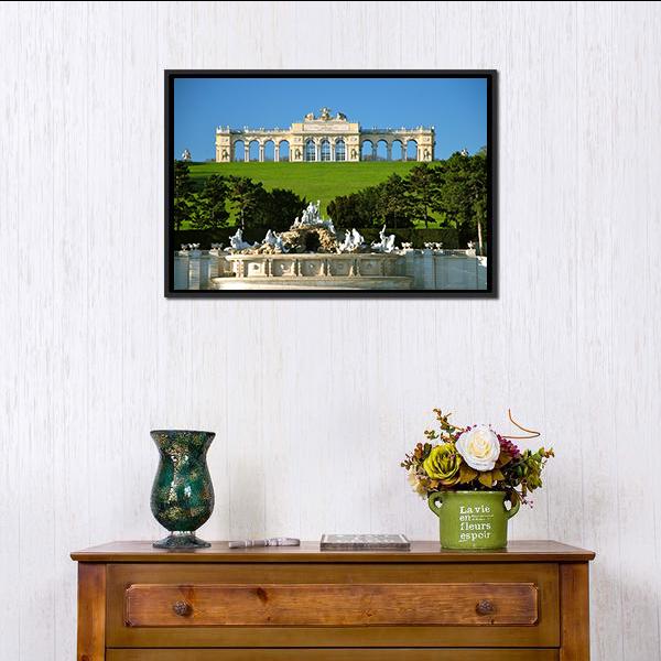 Schonbrunn Park In Vienna Panoramic Canvas Wall Art-1 Piece-36" x 12"-Tiaracle