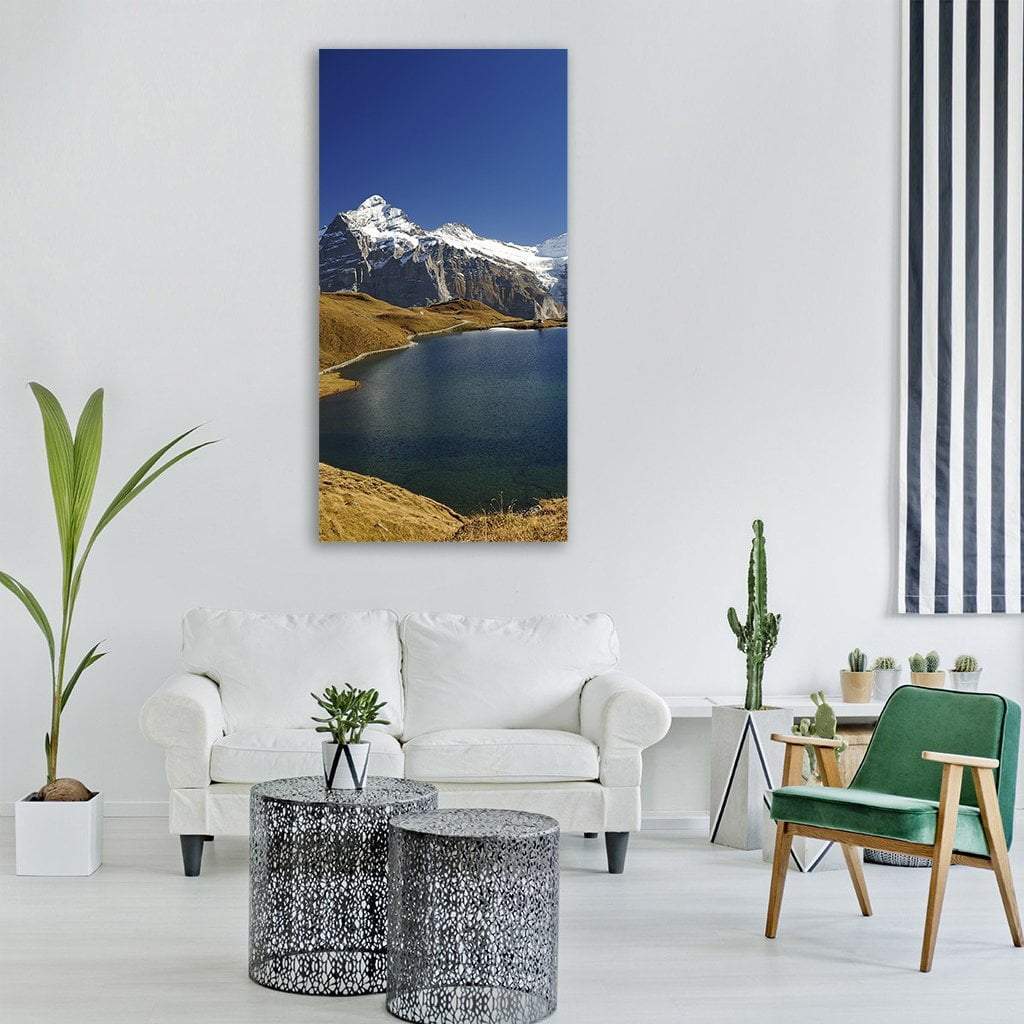 Schreckhorn In Switzerland Vertical Canvas Wall Art-1 Vertical-Gallery Wrap-12" x 24"-Tiaracle