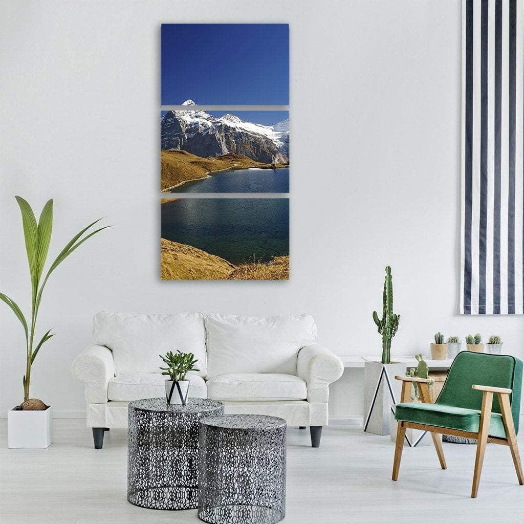 Schreckhorn In Switzerland Vertical Canvas Wall Art-3 Vertical-Gallery Wrap-12" x 25"-Tiaracle