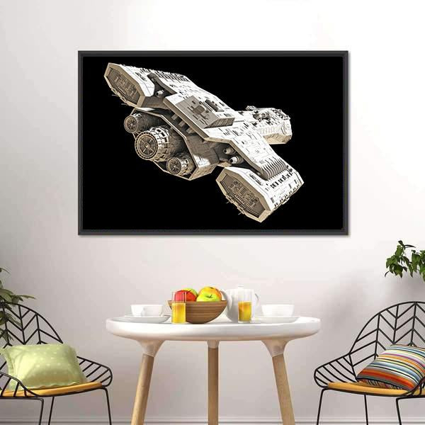Science Fiction Spaceship Canvas Wall Art-3 Horizontal-Gallery Wrap-25" x 16"-Tiaracle