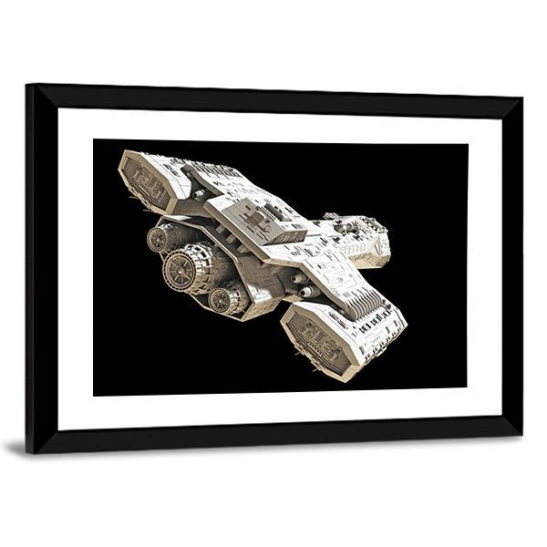 Science Fiction Spaceship Canvas Wall Art-3 Horizontal-Gallery Wrap-25" x 16"-Tiaracle