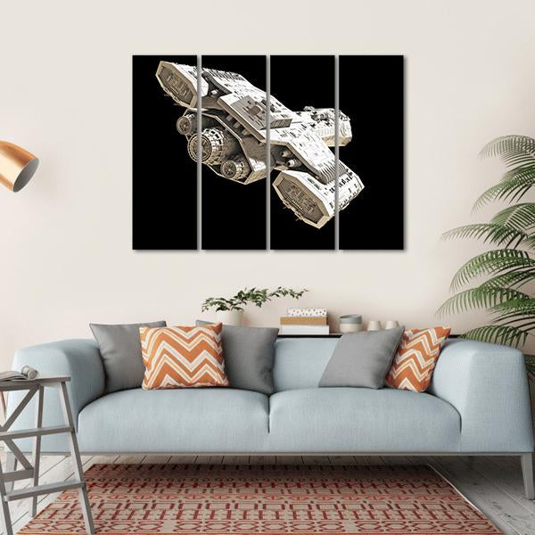 Science Fiction Spaceship Canvas Wall Art-4 Horizontal-Gallery Wrap-34" x 24"-Tiaracle