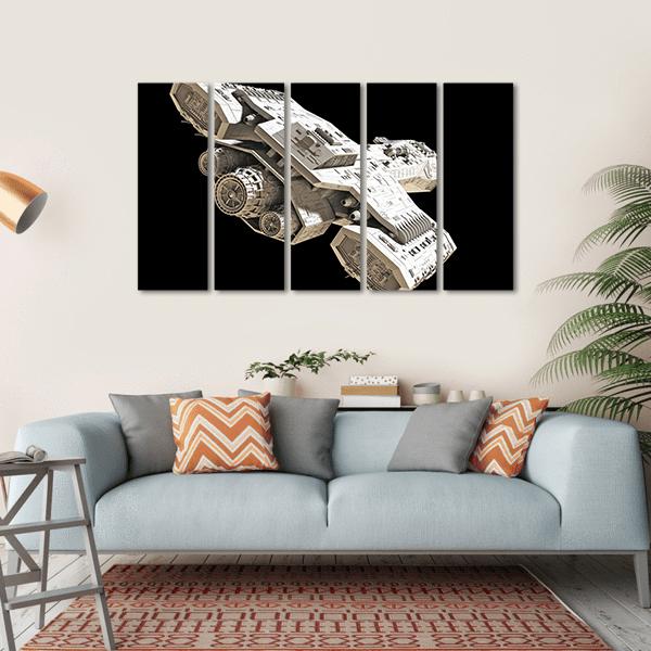 Science Fiction Spaceship Canvas Wall Art-5 Horizontal-Gallery Wrap-22" x 12"-Tiaracle