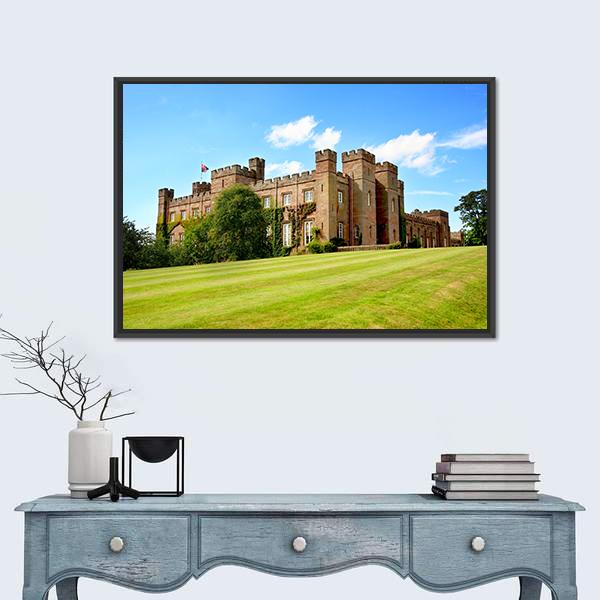 Scone Palace In Scotland Canvas Wall Art-1 Piece-Floating Frame-24" x 16"-Tiaracle