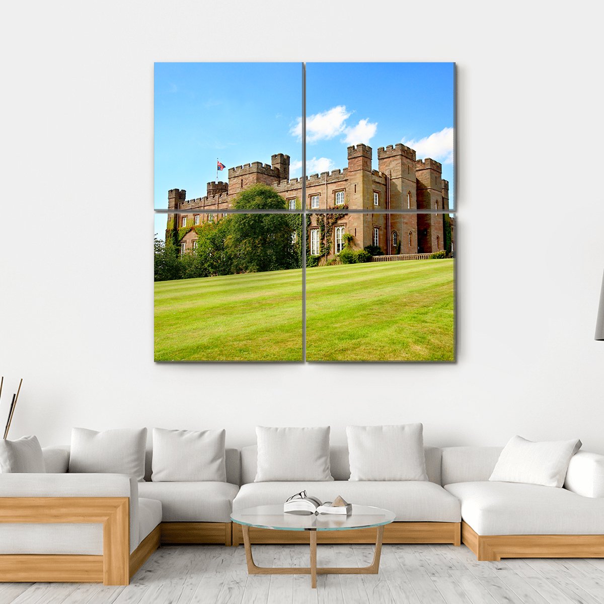 Scone Palace In Scotland Canvas Wall Art-4 Square-Gallery Wrap-17" x 17"-Tiaracle