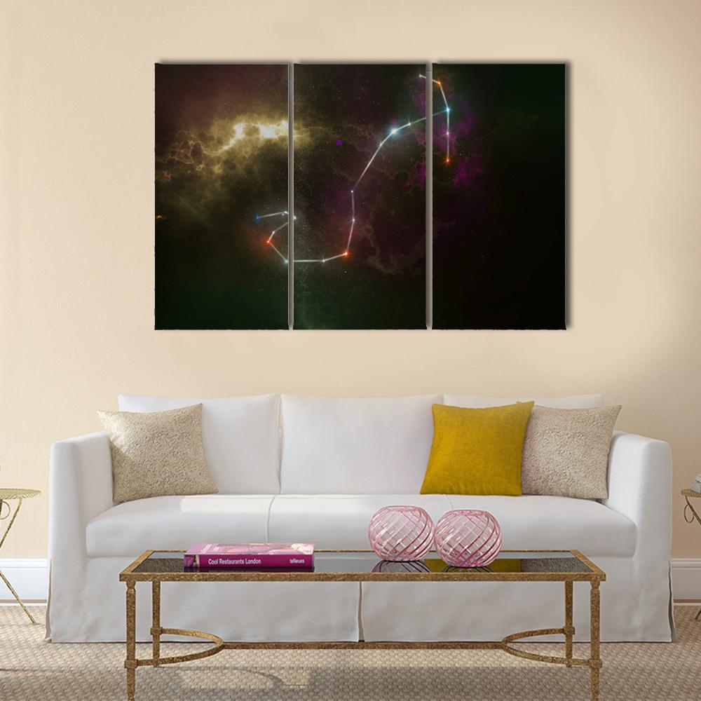 Scorpio Constellation Canvas Wall Art-3 Horizontal-Gallery Wrap-25" x 16"-Tiaracle