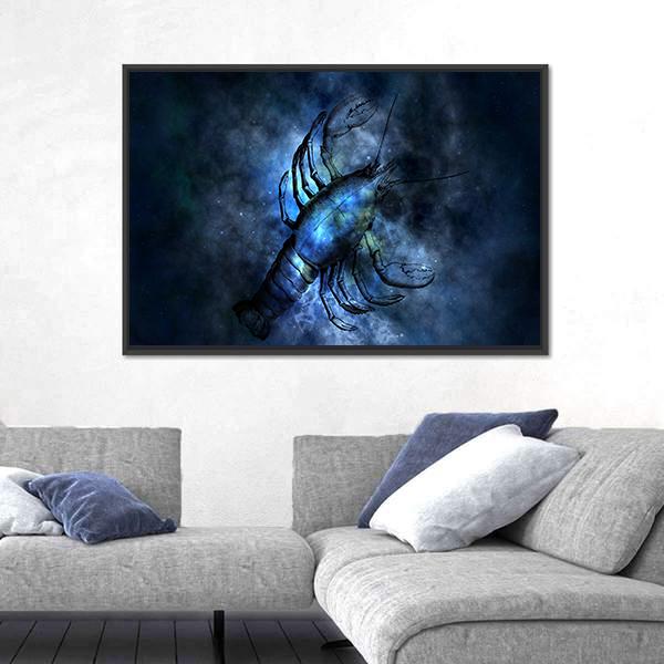 Scorpio Sign Vertical Canvas Wall Art-3 Vertical-Gallery Wrap-12" x 25"-Tiaracle