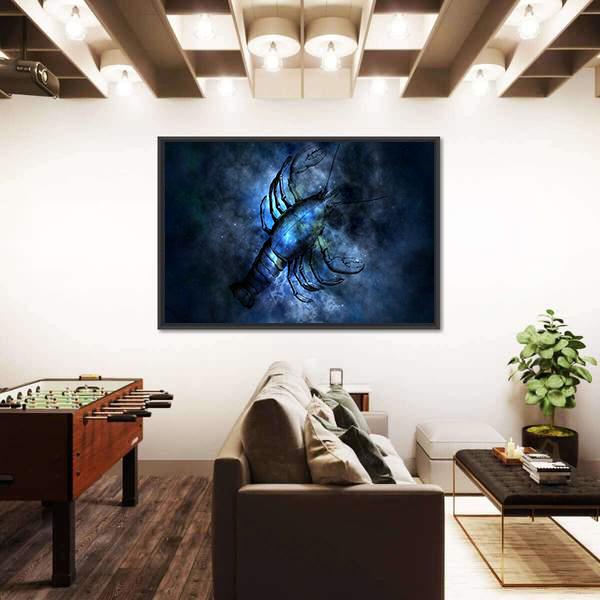 Scorpio Sign Vertical Canvas Wall Art-3 Vertical-Gallery Wrap-12" x 25"-Tiaracle
