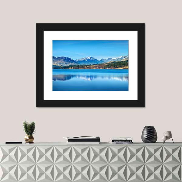 Scottish Highlands Lake Canvas Wall Art-1 Piece-Framed Print-20" x 16"-Tiaracle