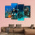 Scuba Diver On A Tropical Coral Reef Canvas Wall Art-4 Pop-Gallery Wrap-50" x 32"-Tiaracle