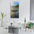 Sea Beach With Boat Vertical Canvas Wall Art-3 Vertical-Gallery Wrap-12" x 25"-Tiaracle