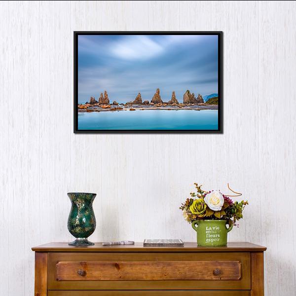 Sea Coast In Kushimoto Japan Canvas Wall Art-3 Horizontal-Gallery Wrap-25" x 16"-Tiaracle