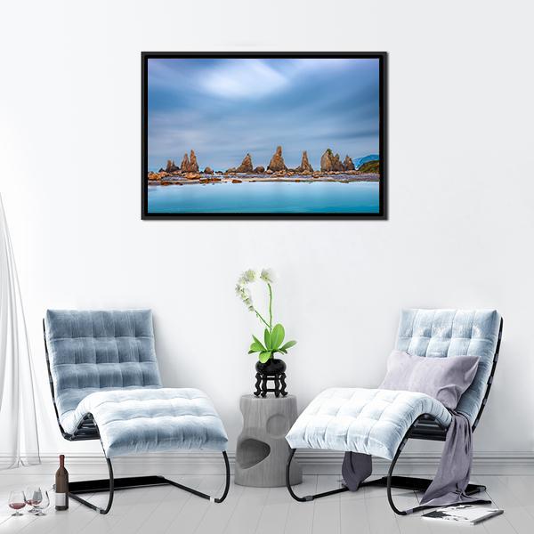 Sea Coast In Kushimoto Japan Canvas Wall Art-1 Piece-Floating Frame-24" x 16"-Tiaracle
