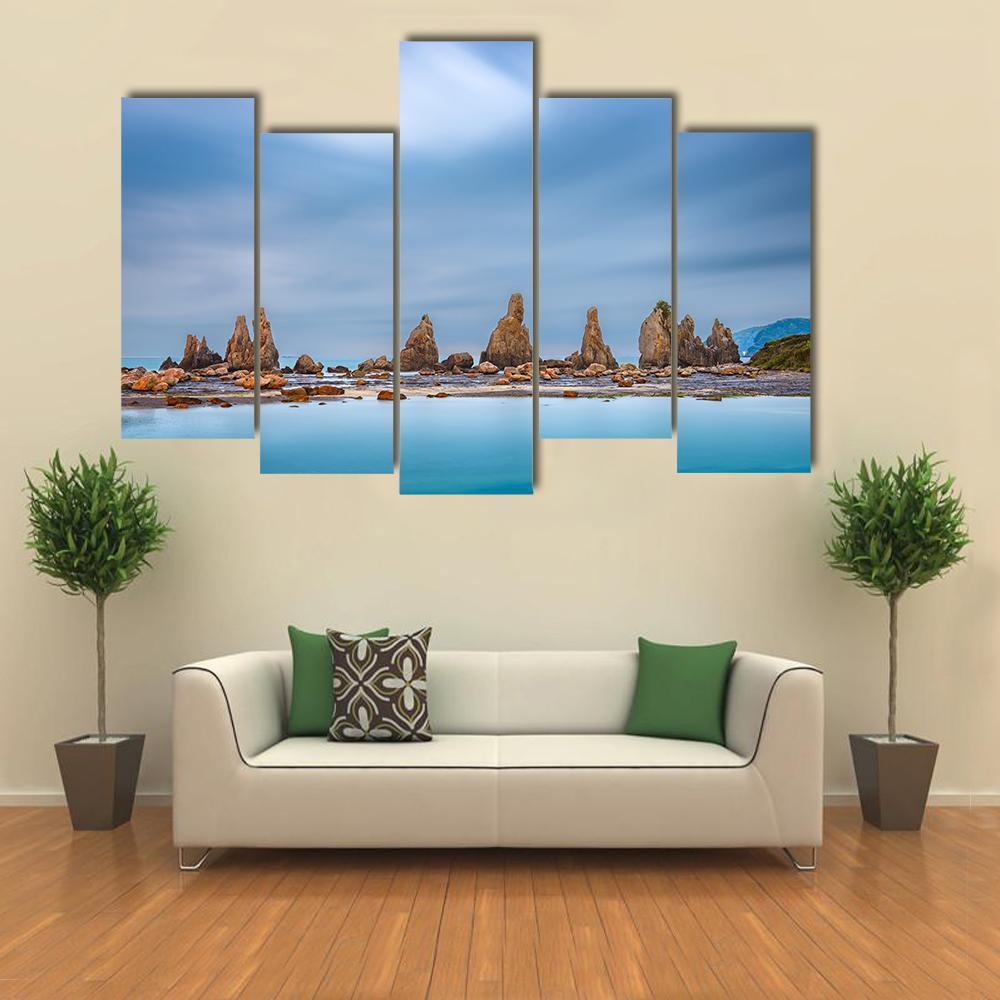 Sea Coast In Kushimoto Japan Canvas Wall Art-5 Pop-Gallery Wrap-47" x 32"-Tiaracle
