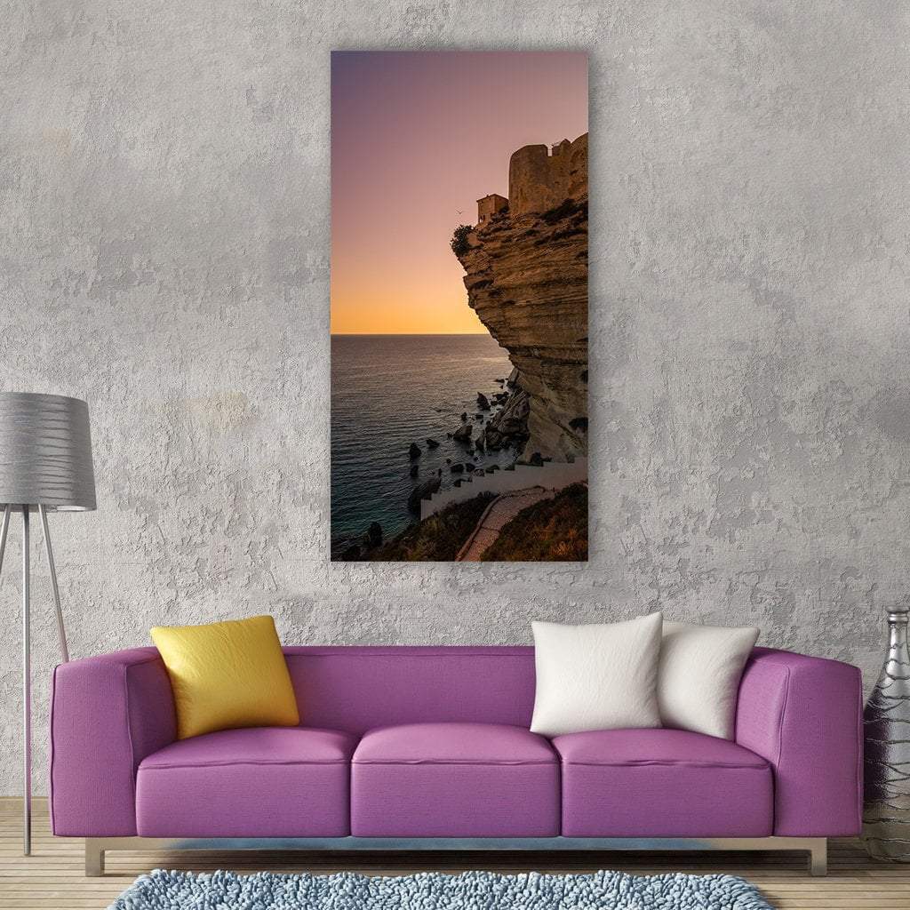 Sea Coast Rock In Corsica Sardinia Vertical Canvas Wall Art-1 Vertical-Gallery Wrap-12" x 24"-Tiaracle