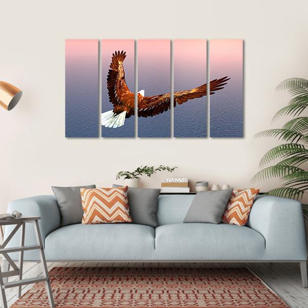 Sea Eagle Canvas Wall Art-5 Horizontal-Gallery Wrap-22" x 12"-Tiaracle
