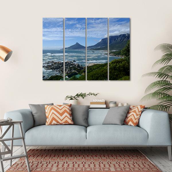 Sea In Cape Town Canvas Wall Art-4 Horizontal-Gallery Wrap-34" x 24"-Tiaracle