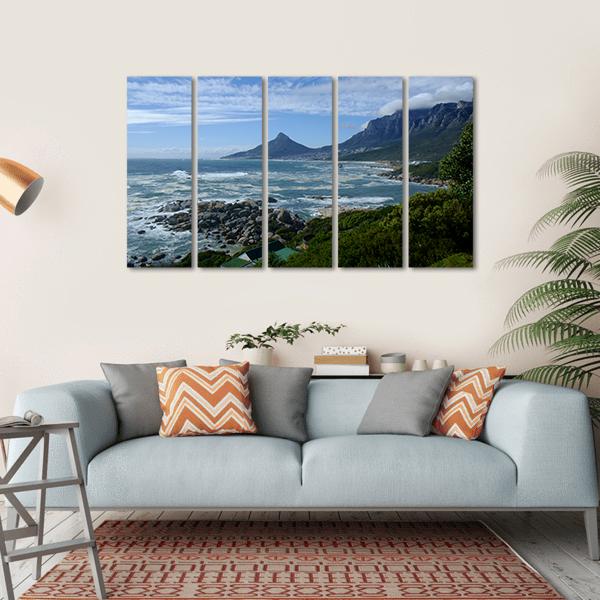 Sea In Cape Town Canvas Wall Art-5 Horizontal-Gallery Wrap-22" x 12"-Tiaracle