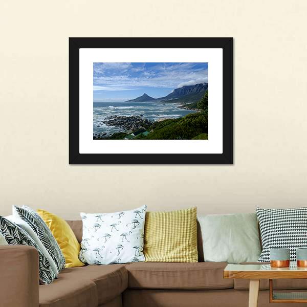 Sea In Cape Town Canvas Wall Art-3 Horizontal-Gallery Wrap-25" x 16"-Tiaracle