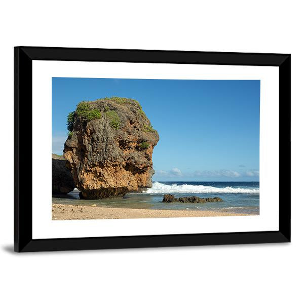 Sea In Saipan Island Canvas Wall Art-3 Horizontal-Gallery Wrap-25&quot; x 16&quot;-Tiaracle