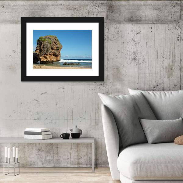 Sea In Saipan Island Canvas Wall Art-3 Horizontal-Gallery Wrap-25&quot; x 16&quot;-Tiaracle