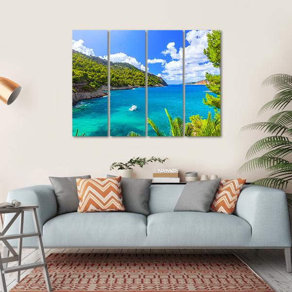 Sea Landscape In Kefalonia Canvas Wall Art-4 Horizontal-Gallery Wrap-34" x 24"-Tiaracle
