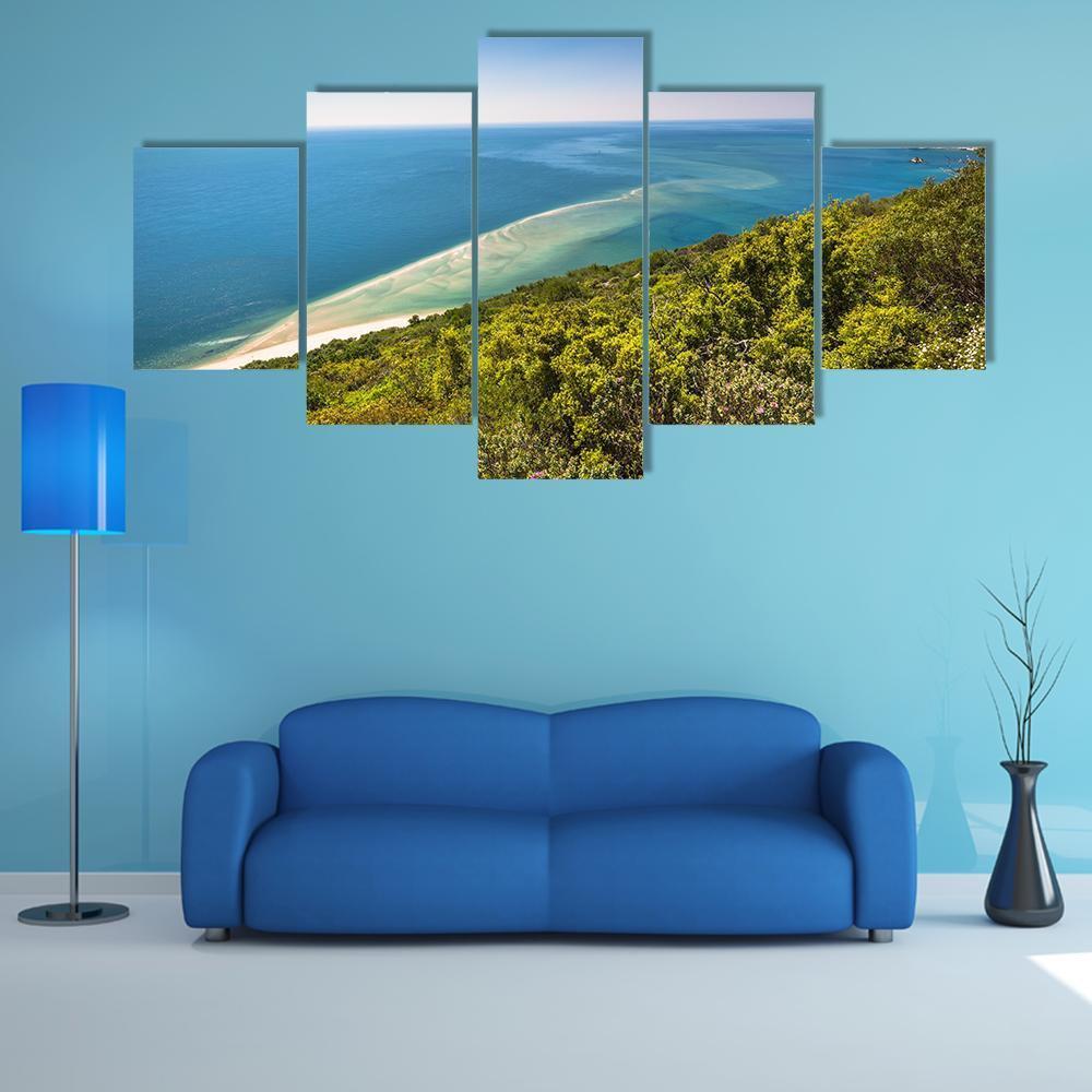 Sea Near National Park Arrabida Canvas Wall Art-5 Star-Gallery Wrap-62" x 32"-Tiaracle